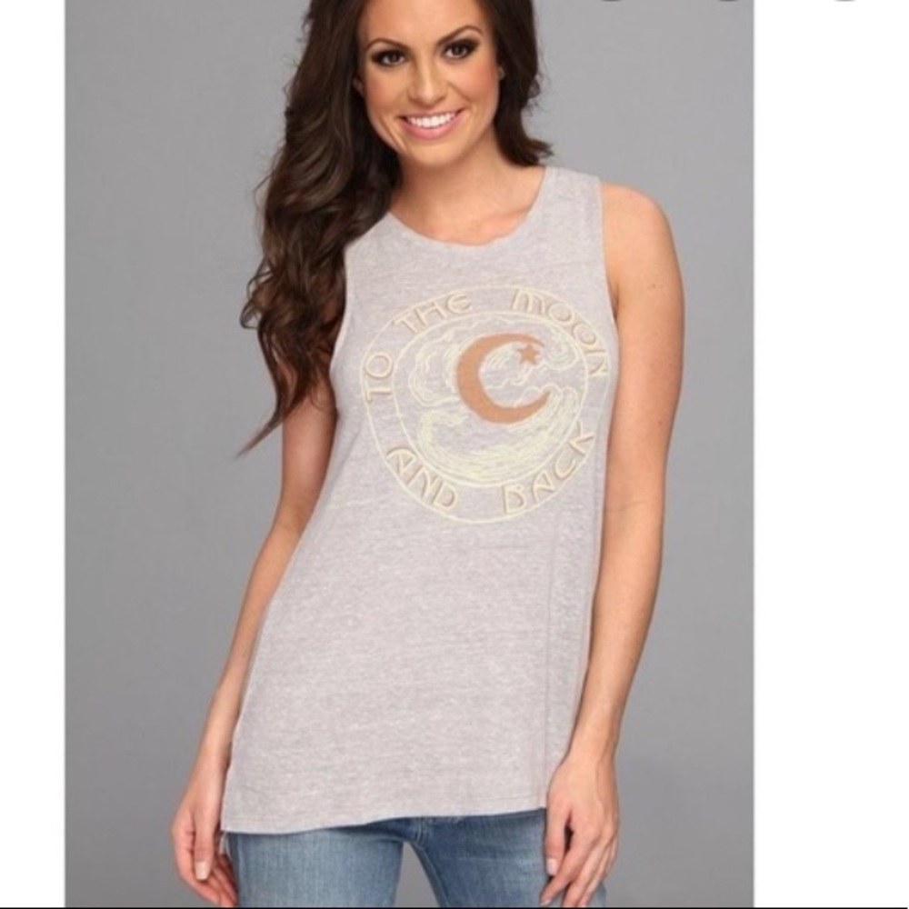 Grey Lucky Brand Tank ~ To the moon & back